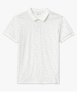 Polo manches courtes en jersey à petits motifs graphiques homme